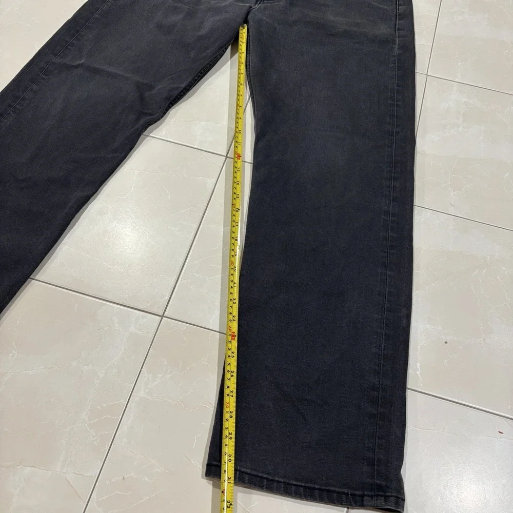 Levis 569 Jeans Loose Straight 38x34 Baggy Dark Wash Black Denim Skater Y2K